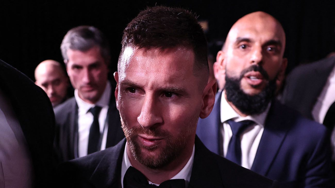Leo Messi after the 2023 Ballon d'Or gala