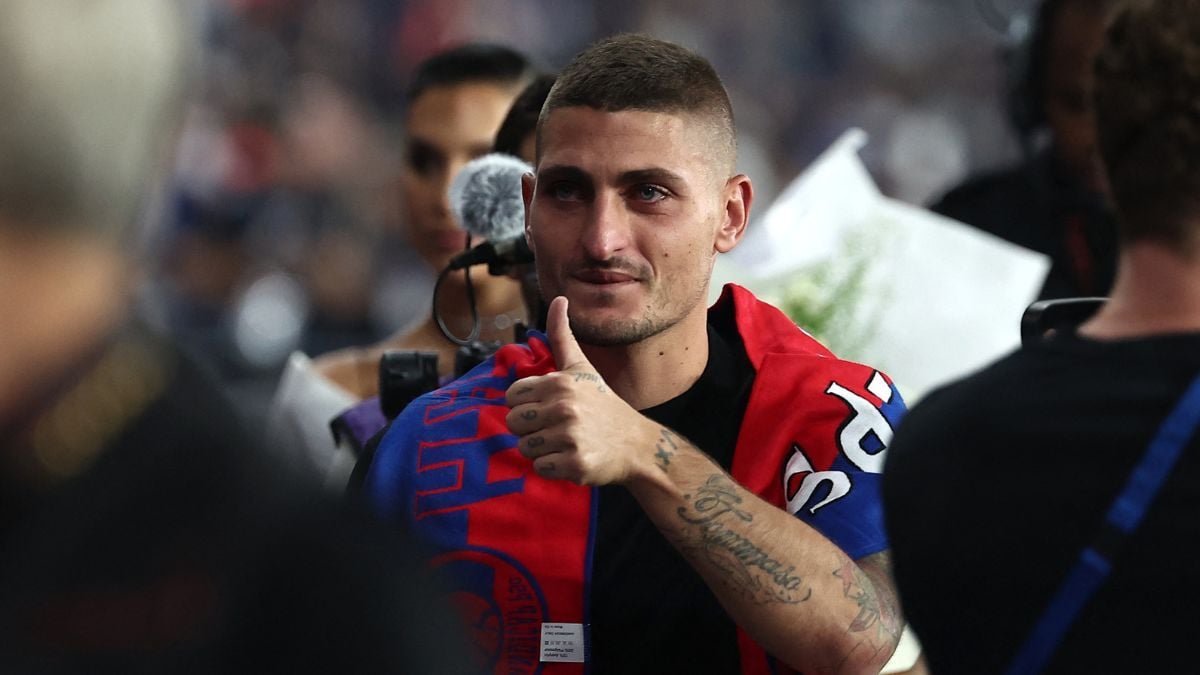 Marco Verratti en su despedida del PSG