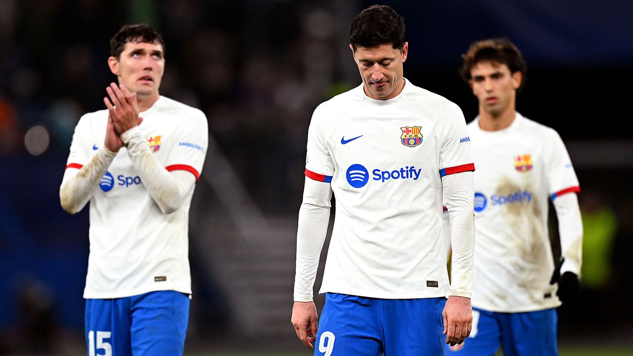 Christensen, Lewandowski and Joao Félix after Shakhtar-Barça