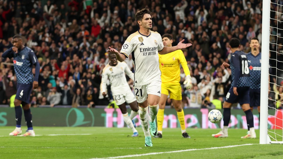 Brahim Diaz celebra un gol