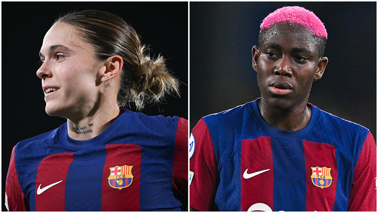 Mapi León y Asisat Oshoala con el Barça Femení