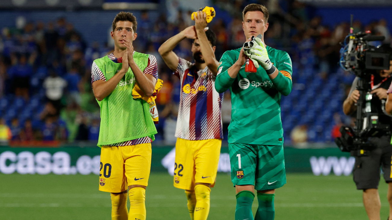 Marc André ter Stegen y Sergi Roberto