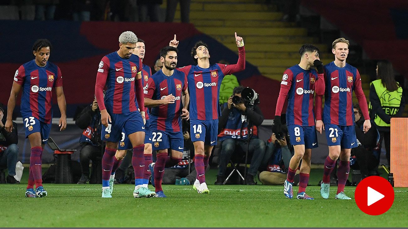 Jugadores del Barça celebrando un gol