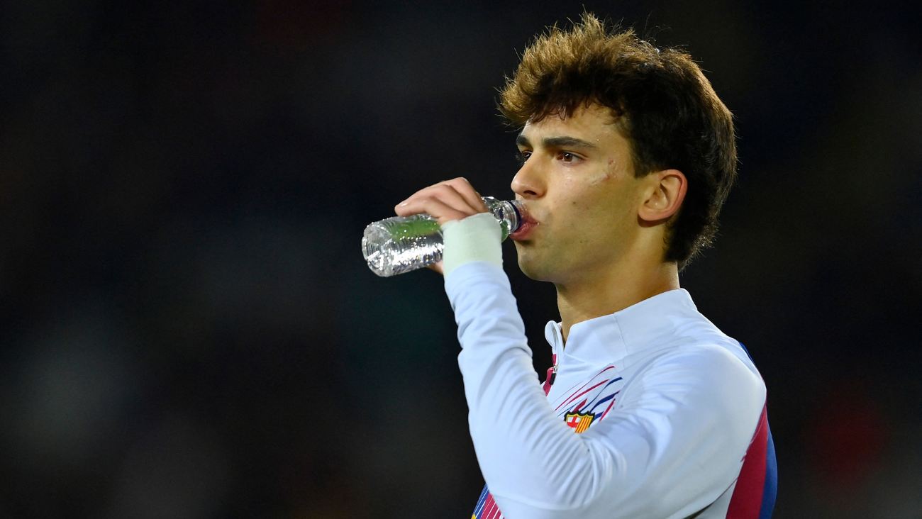 Joao Félix en la previa del duelo ante el Atlético de Madrid