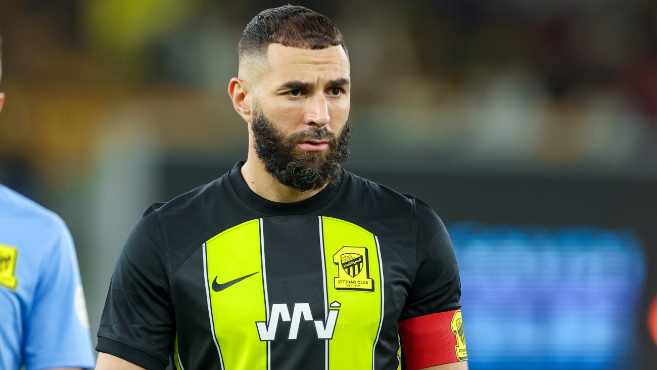 Karim Benzema con el Al Ittihad en el duelo ante el Abha Club