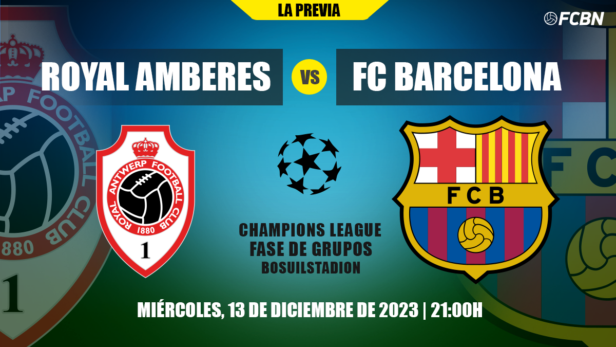 Previa del duelo de Champions League Amberes Barça, Jornada 6