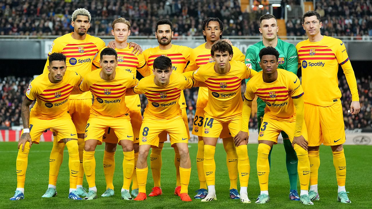 El once del Barça ante el Valencia