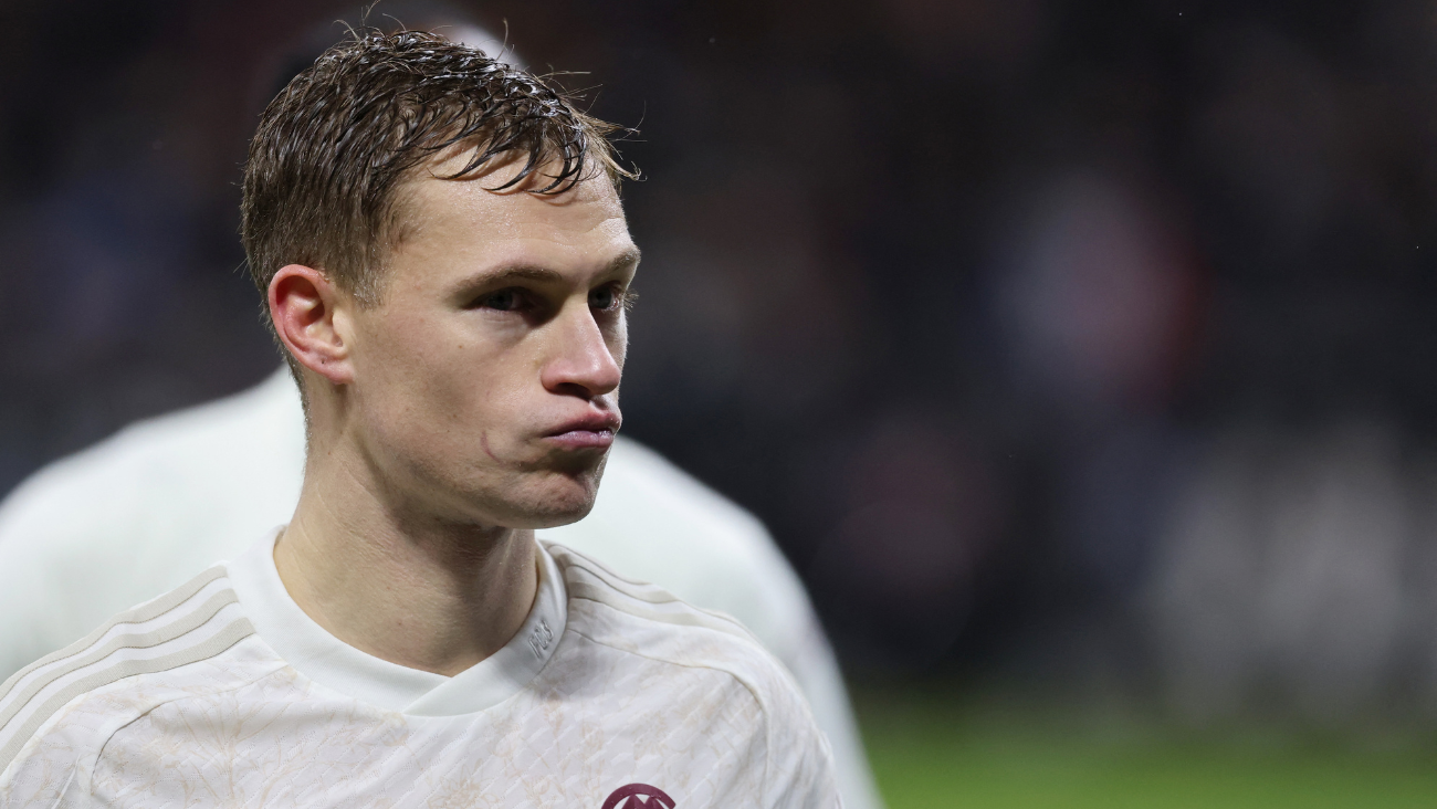 Joshua Kimmich con el Bayern Múnich en el duelo contra el Eintracht Frankfurt