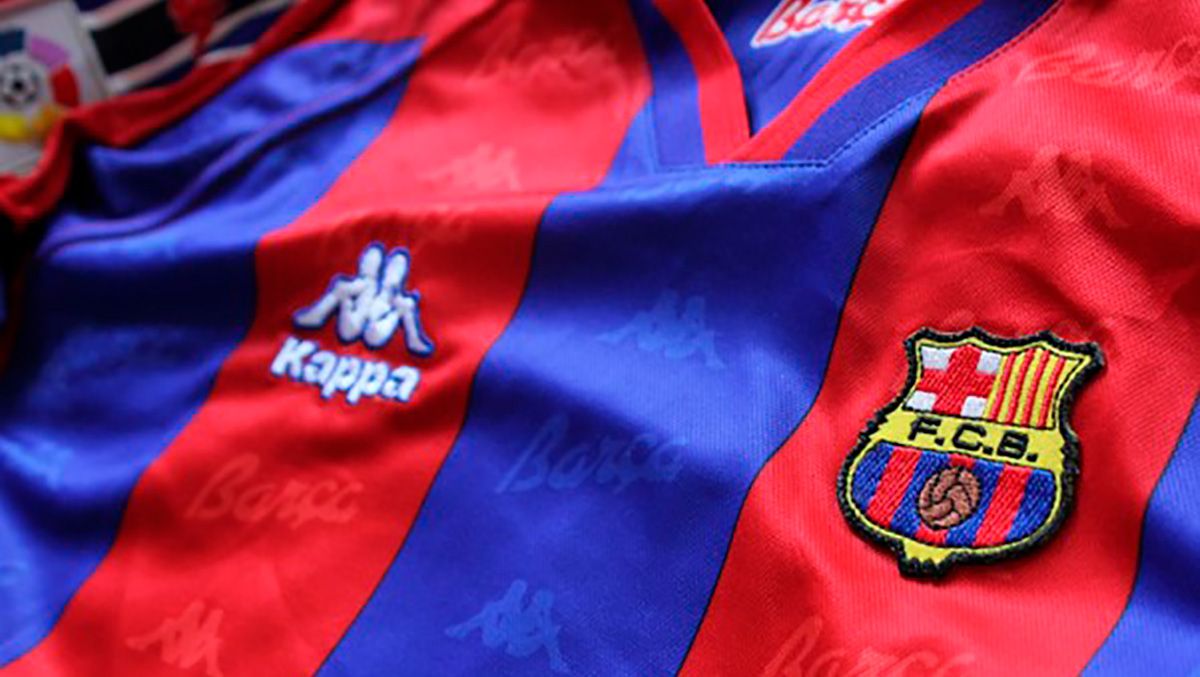 La camiseta del FC Barcelona de hace bastantes años