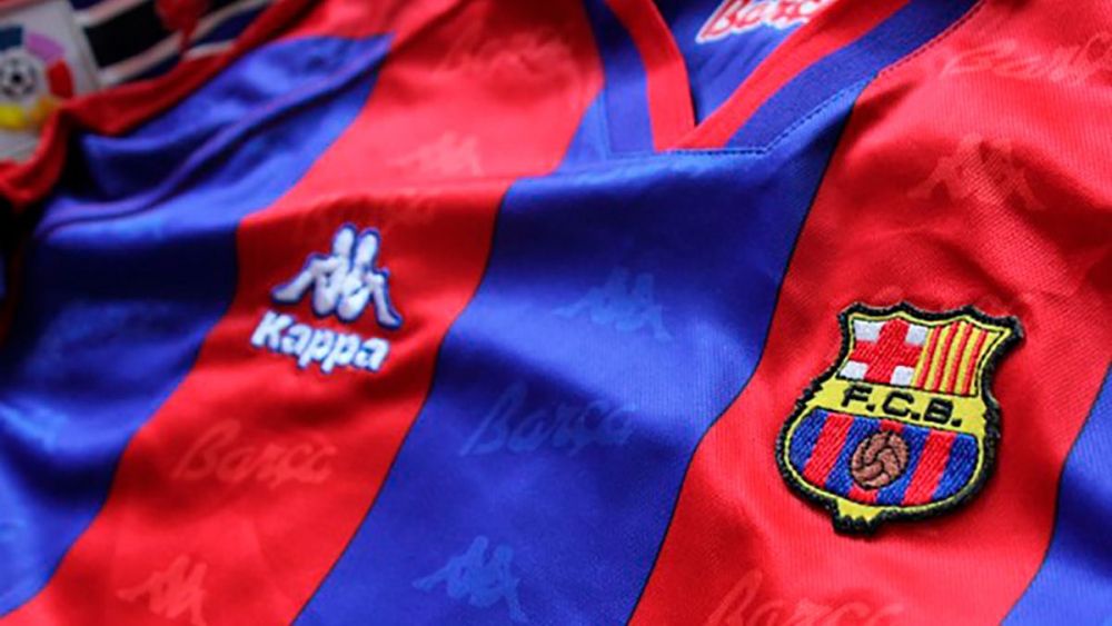 La camiseta del FC Barcelona de hace bastantes años