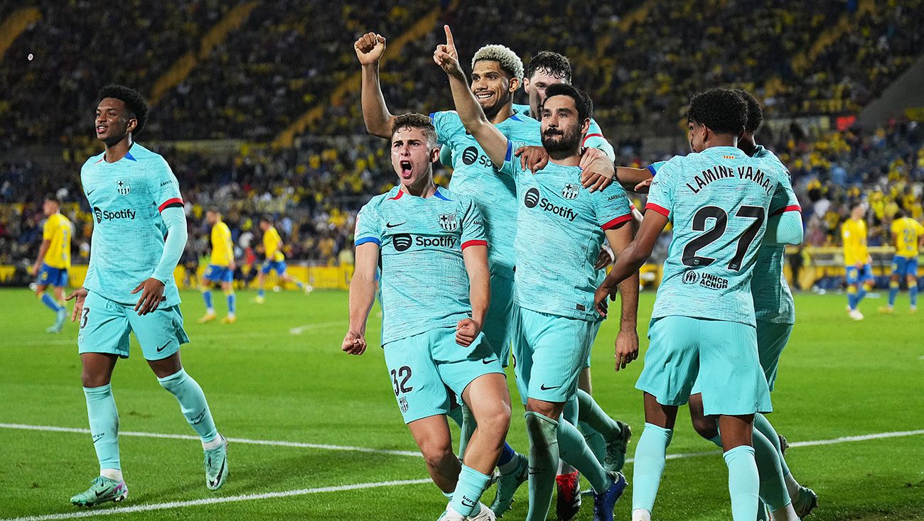 Jugadores del Barça celebrando un gol