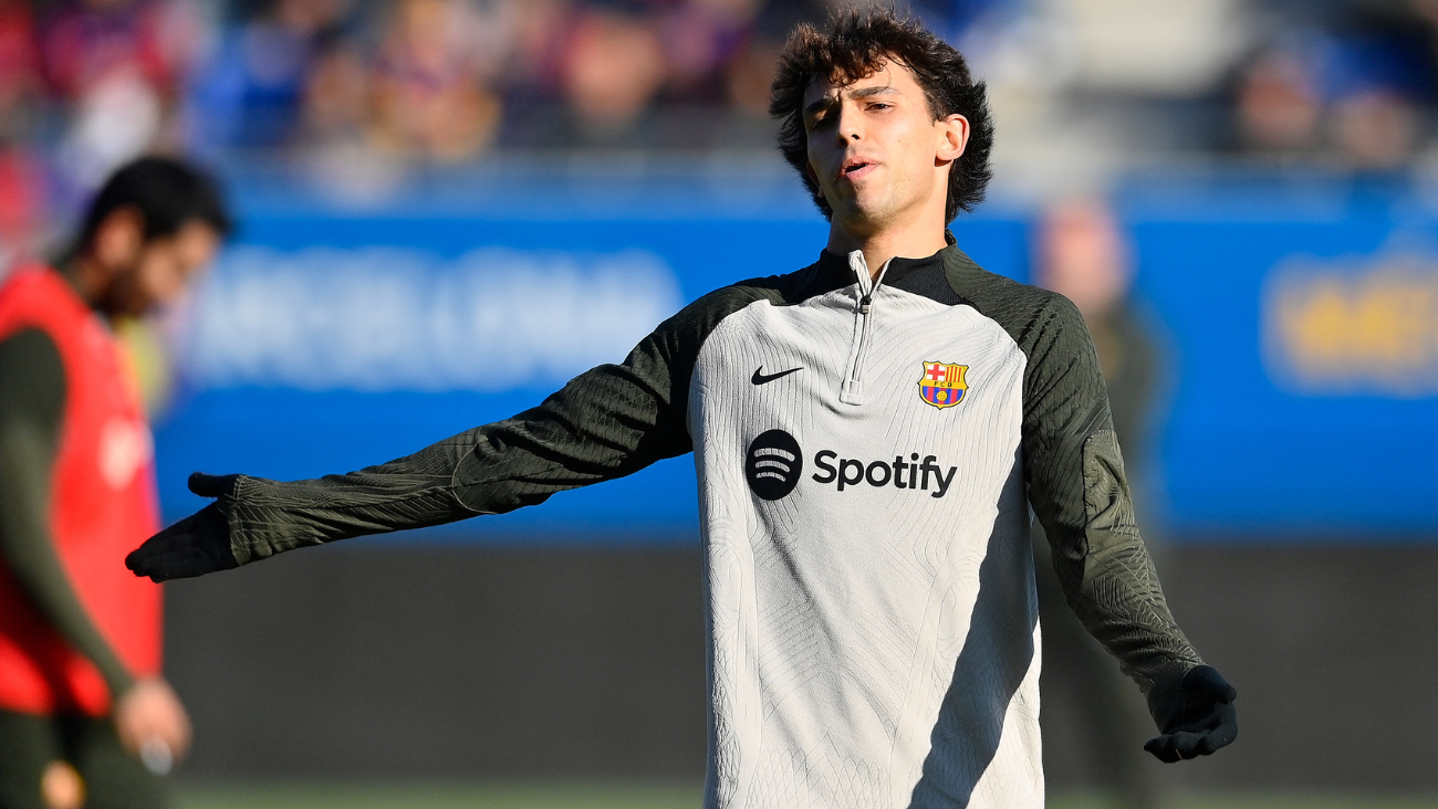 Joao Félix en el entrenamiento del FC Barcelona