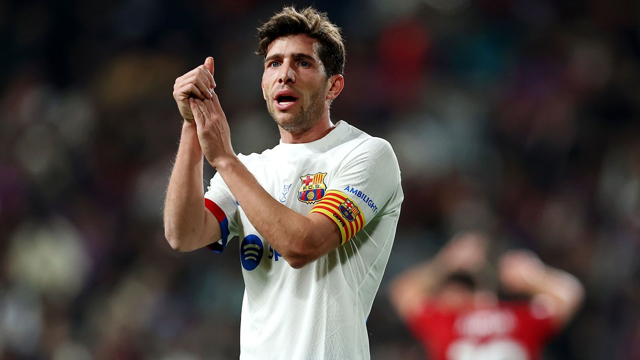 Sergi Roberto durante el Barça-Osasuna