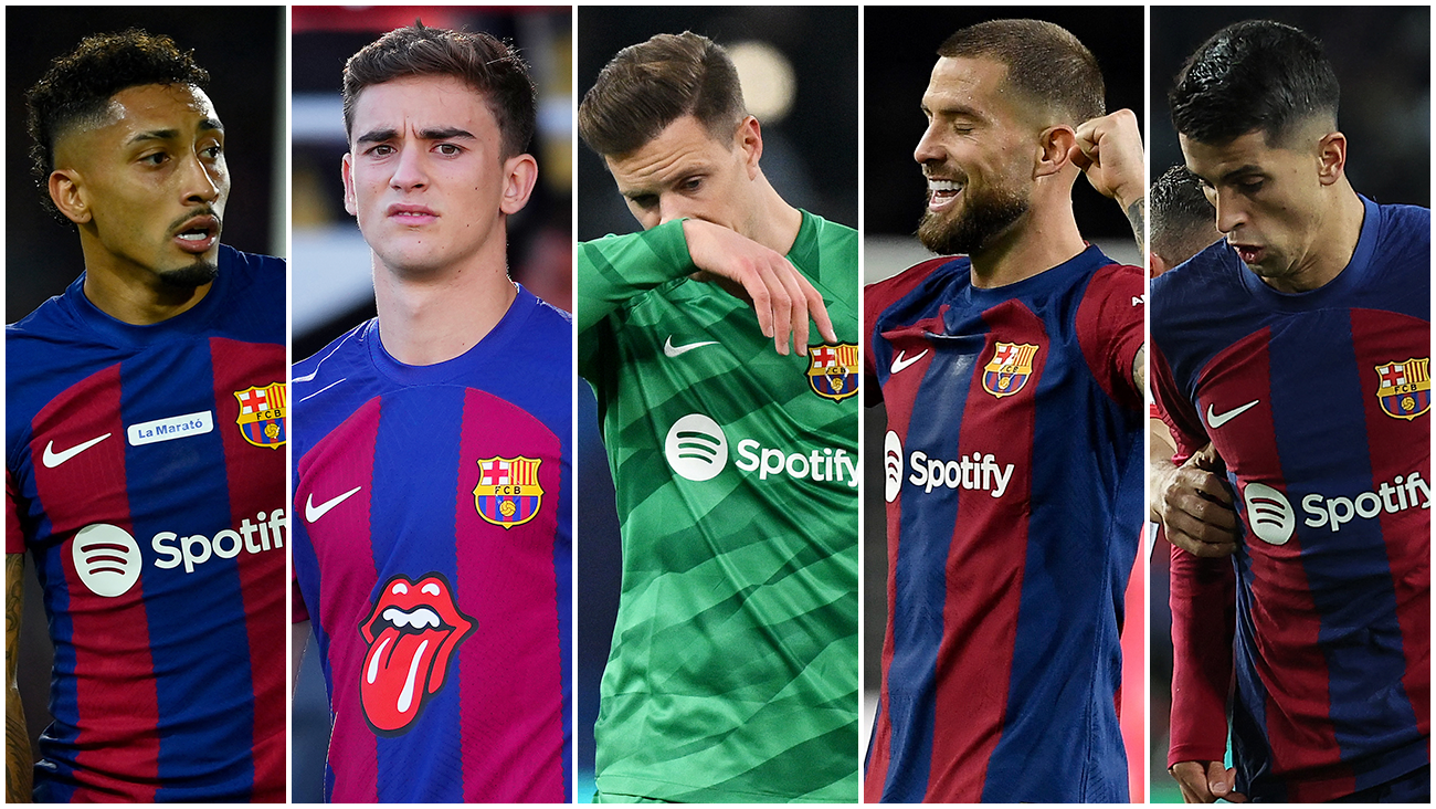 Raphinha, Gavi, Ter Stegen, Iñigo Martínez y Joao Cancelo, lesionados del FC Barcelona