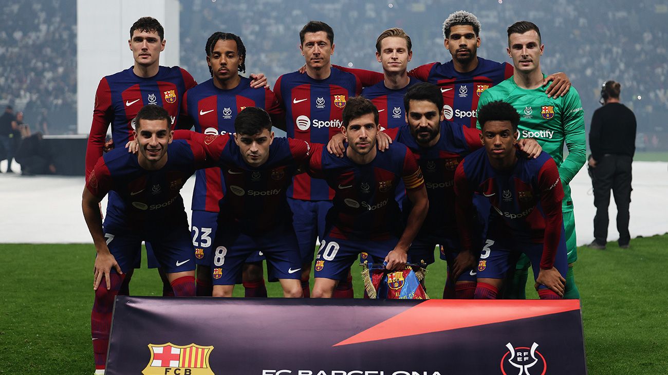 El once del FC Barcelona en la final de la Supercopa