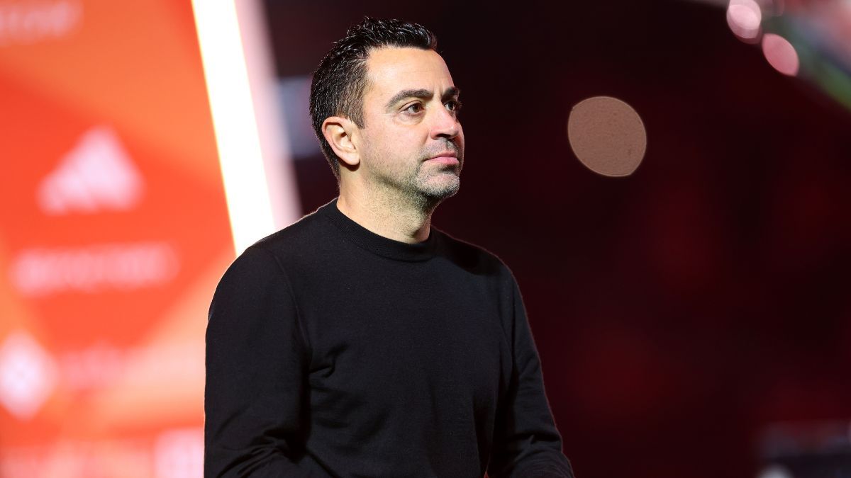 Xavi Hernández en la Supercopa de España