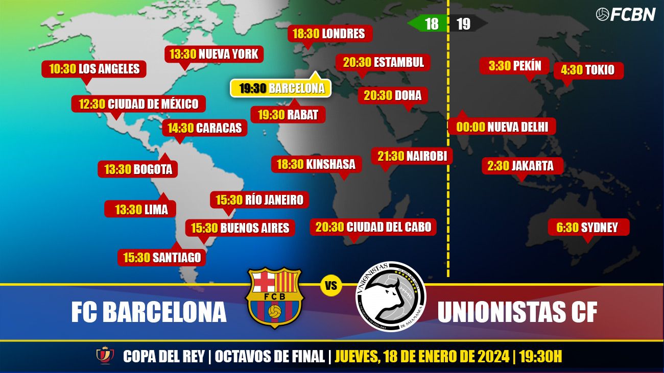 Horarios y TV del Unionistas-FC Barcelona