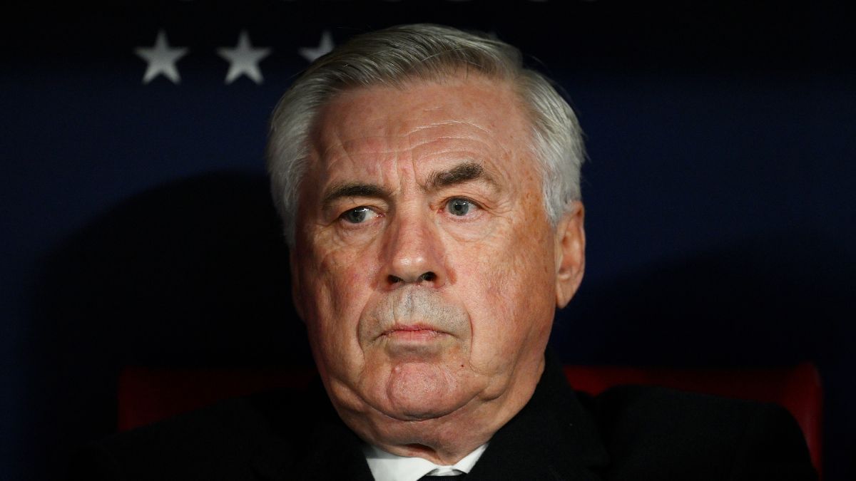 Carlo Ancelotti durante la derrota del Real Madrid en el derbi de Copa del Rey