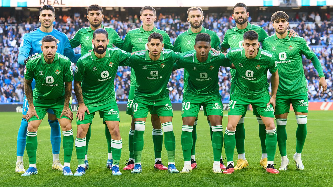 El 11 titular del Betis en el partido de liga ante la Real Sociedad