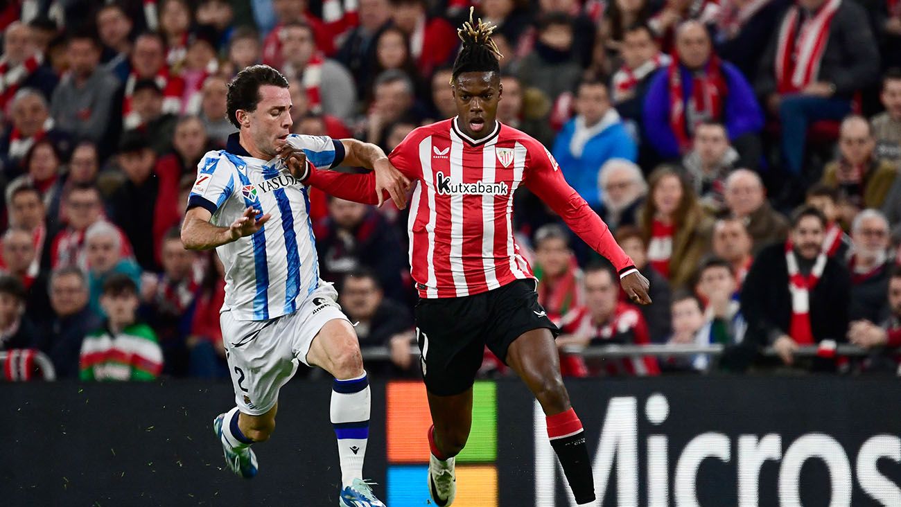 Nico Williams en un partido ante la Real Sociedad