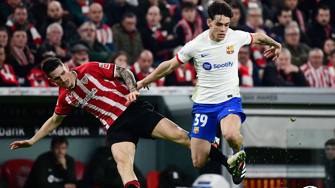 Héctor Fort during Athletic-Barça (4-2)