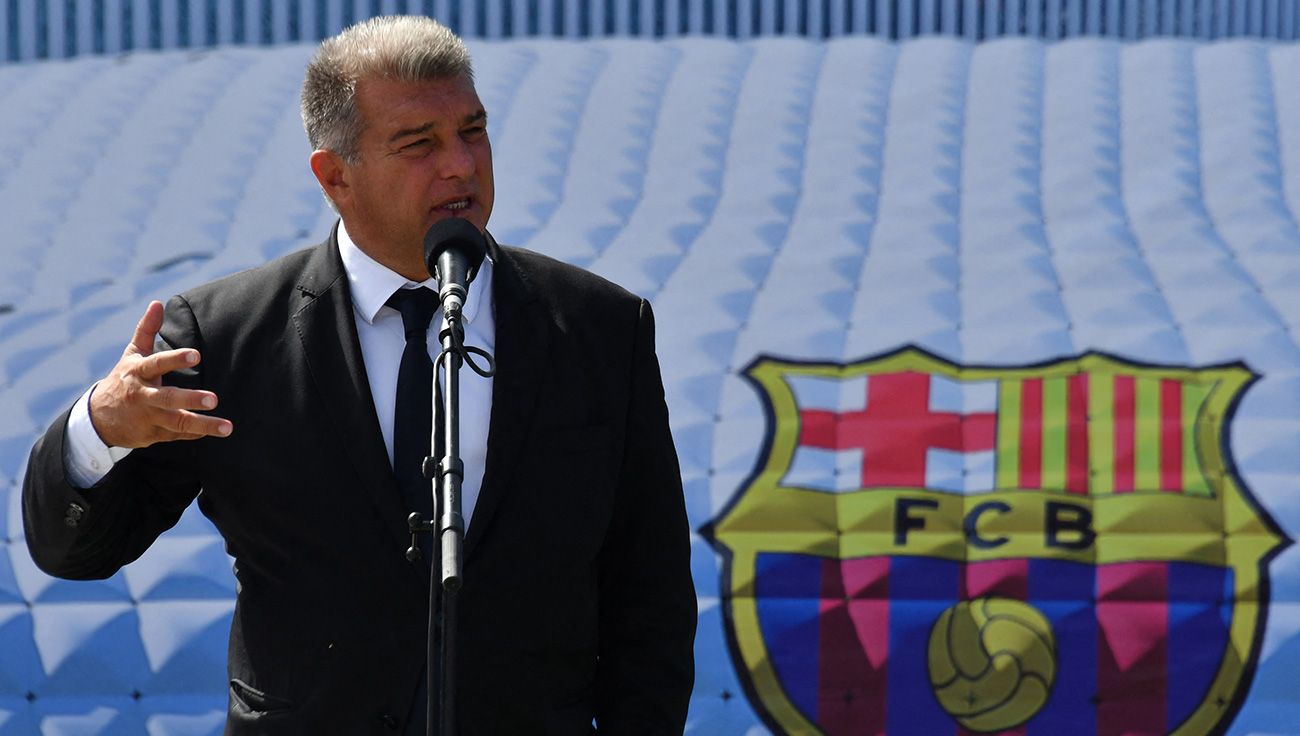 Joan Laporta durante un acto del FC Barcelona