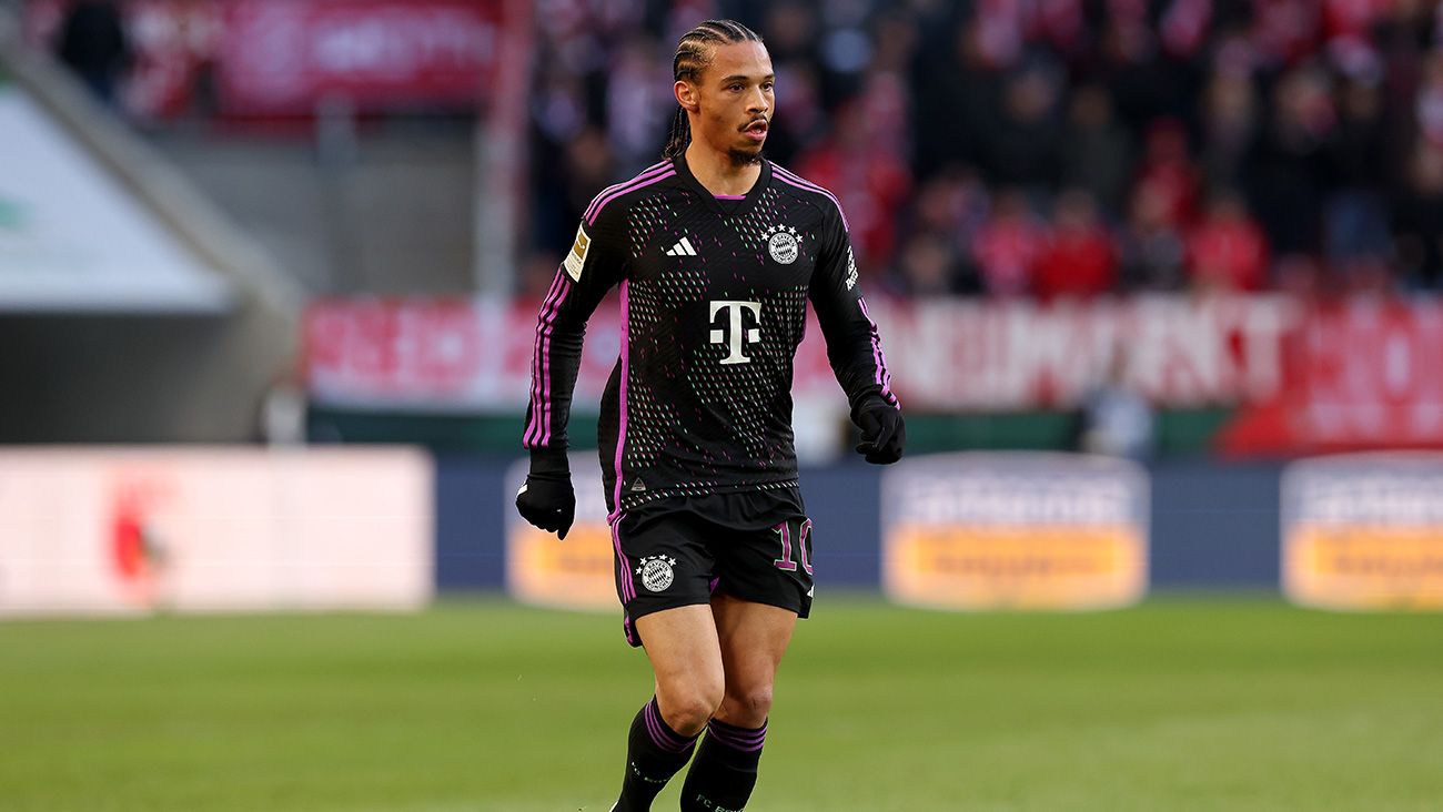 Leroy Sané en un partido con el Bayern