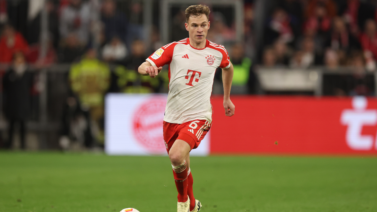Joshua Kimmich en el duelo del Bayern Múnich contra el Unión Berlín en la Bundesliga