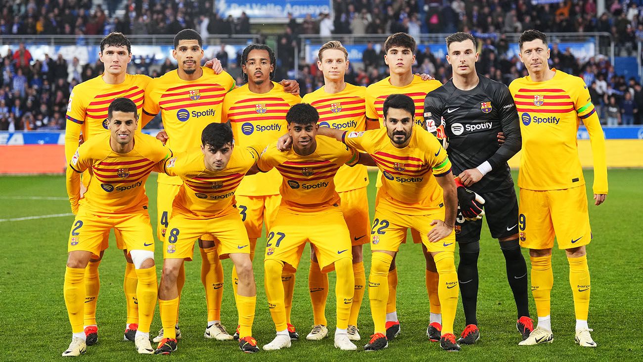 The eleven of FC Barcelona against Alavés