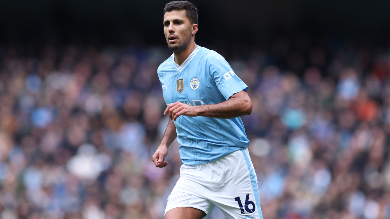 Rodri Hernández en un partido del Manchester City ante el Everton en la Premier League