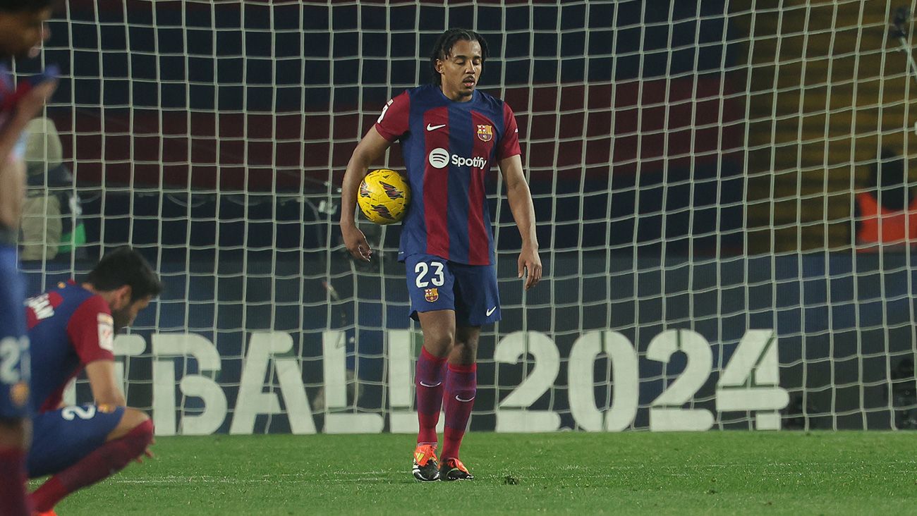 Jules Koundé, después de un gol contra el Barça