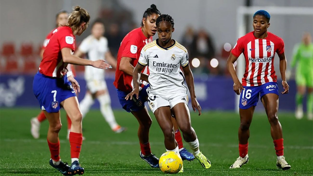 Linda Caicedo during the Madrid derby (1-1)