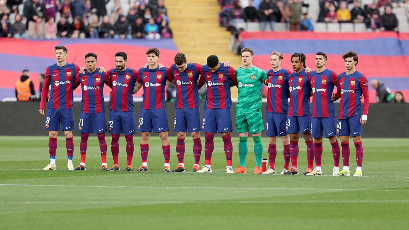 The eleven of FC Barcelona against Getafe