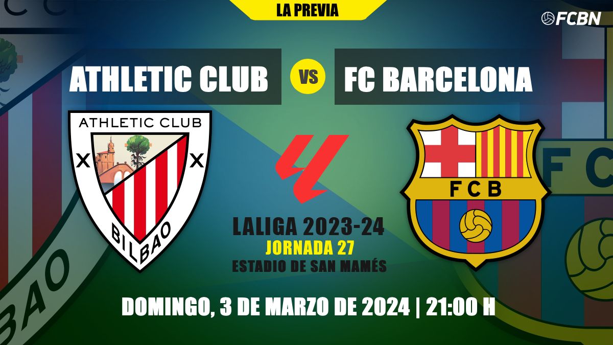 Previa del Athletic Club vs FC Barcelona de LaLiga
