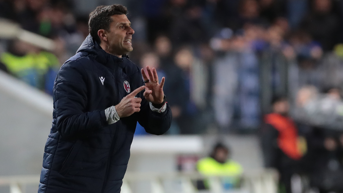 Thiago Motta en el duelo entre el Atalanta y el Bologna en la Serie A