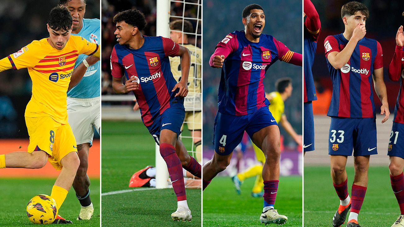 Pedri, Lamine, Araújo y Cubarsí