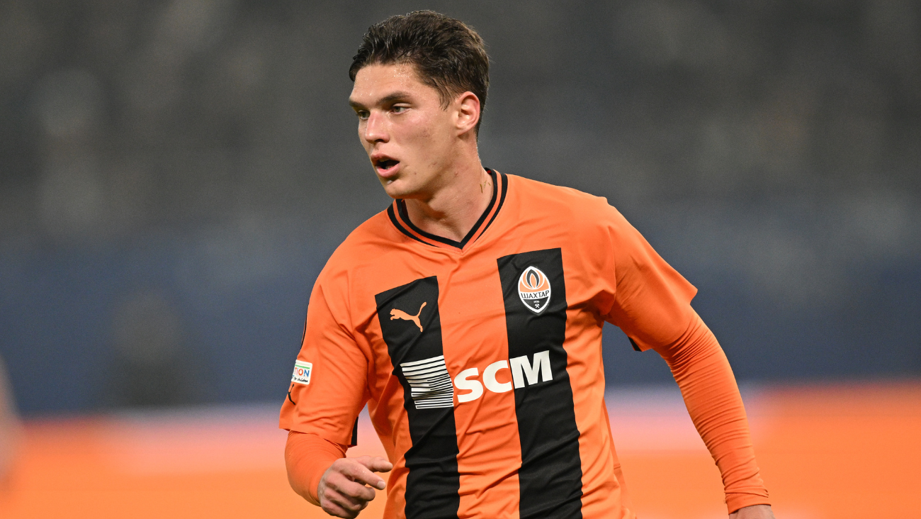 Sudakov en el duelo entre el Shakhtar Donetsk y ek Olympique Marsella en la Europa League