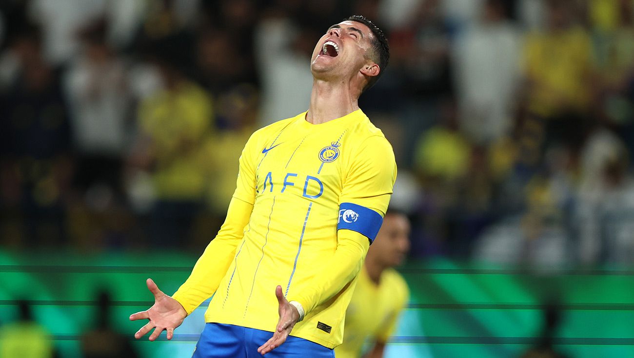 Cristiano lamentándose durante un partido