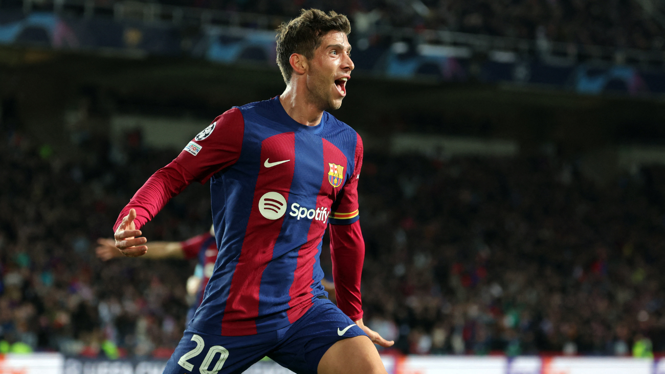 Sergi Roberto en el duelo entre el FC Barcelona y el Nápoles en la UEFA Champions League