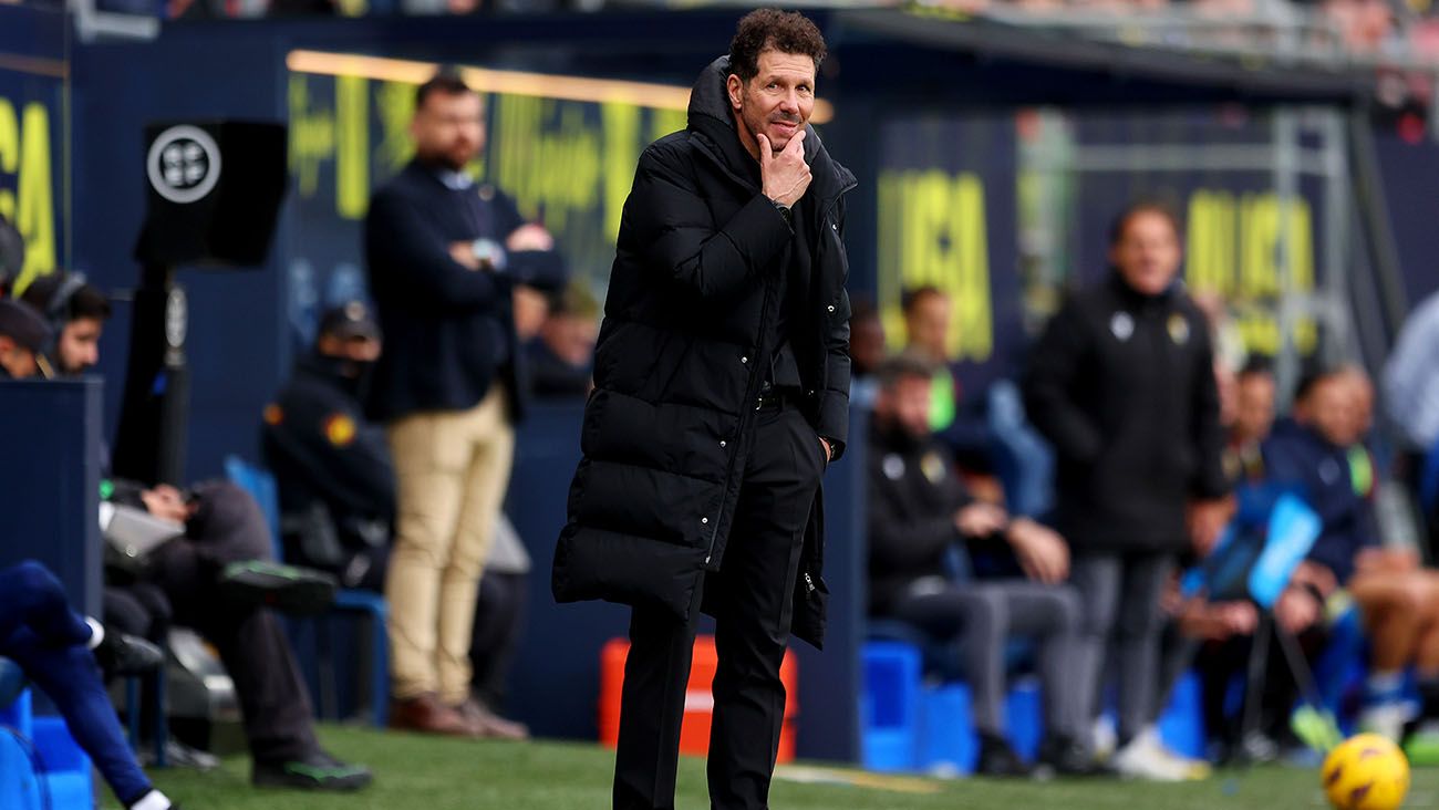 Diego Simeone en un partido del Atlético de Madrid