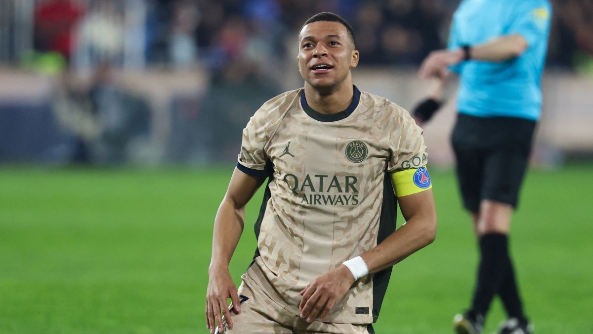 Kylian Mbappé en un partido del PSG