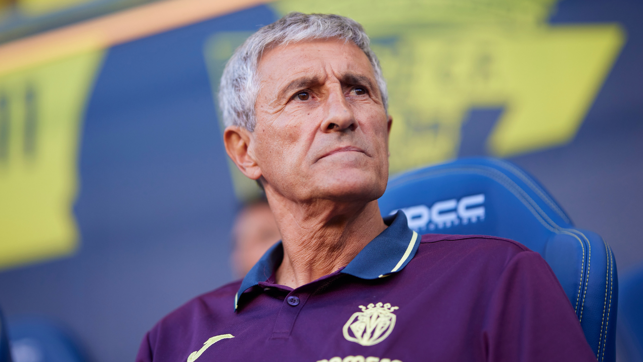 Quique Setién en el duelo entre el Cádiz FC y el Villarreal CF en LaLiga