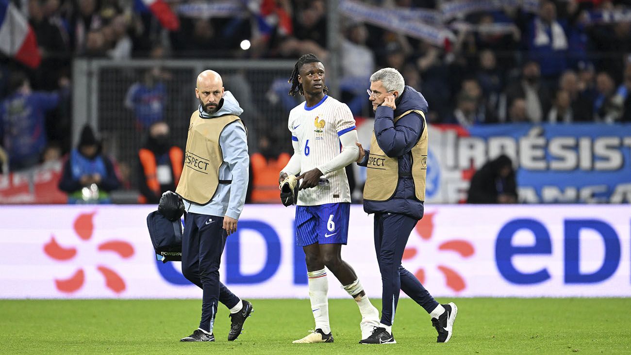 Real Madrid's Eduardo Camavinga's injury not serious; staff expects quick recovery for Athletic match this weekend