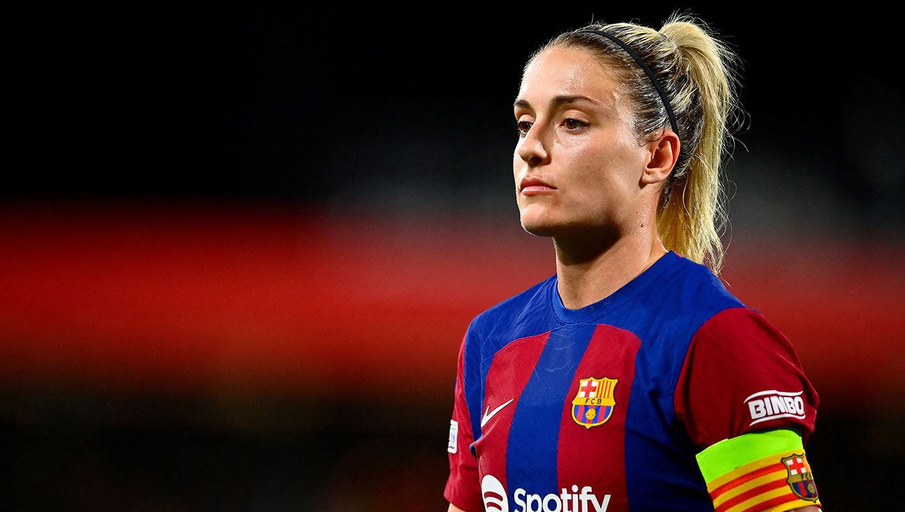 Alexia Putellas durante un partido con el Barça