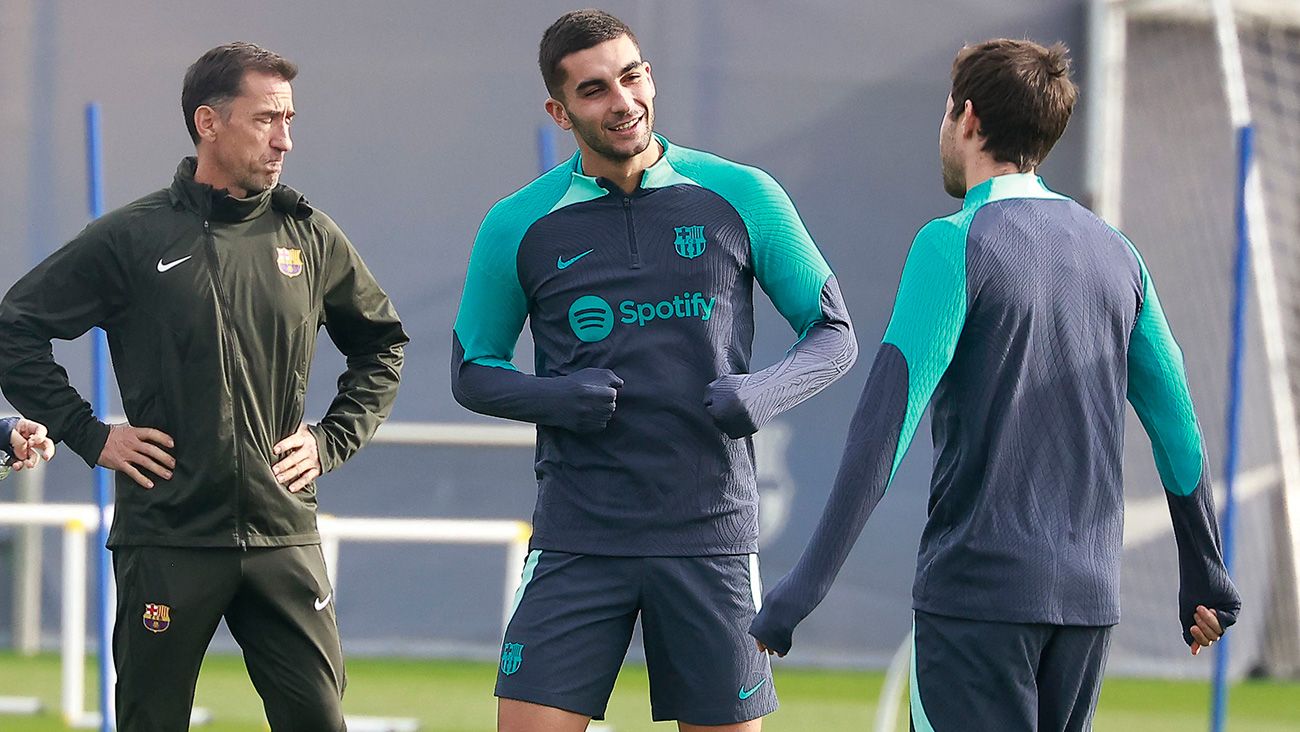 Ferran Torres en un entrenamiento