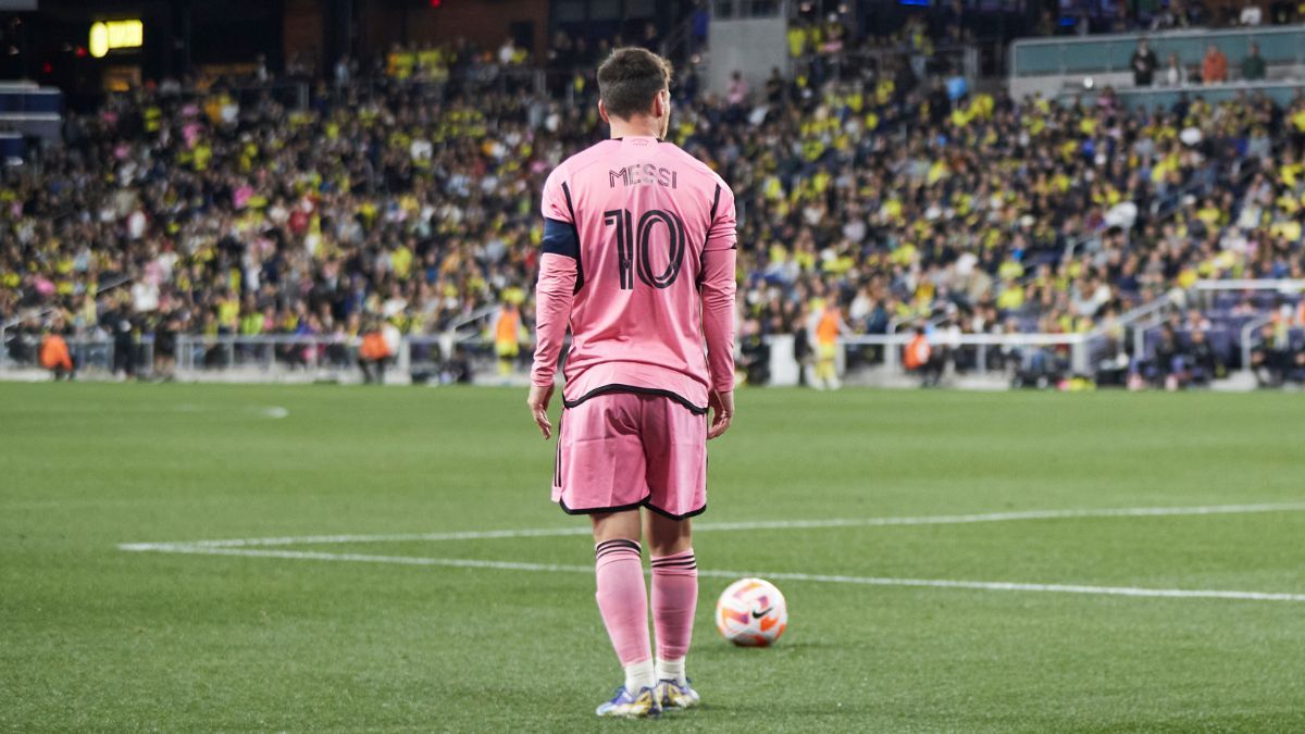 Leo Messi en un partido con el Inter Miami