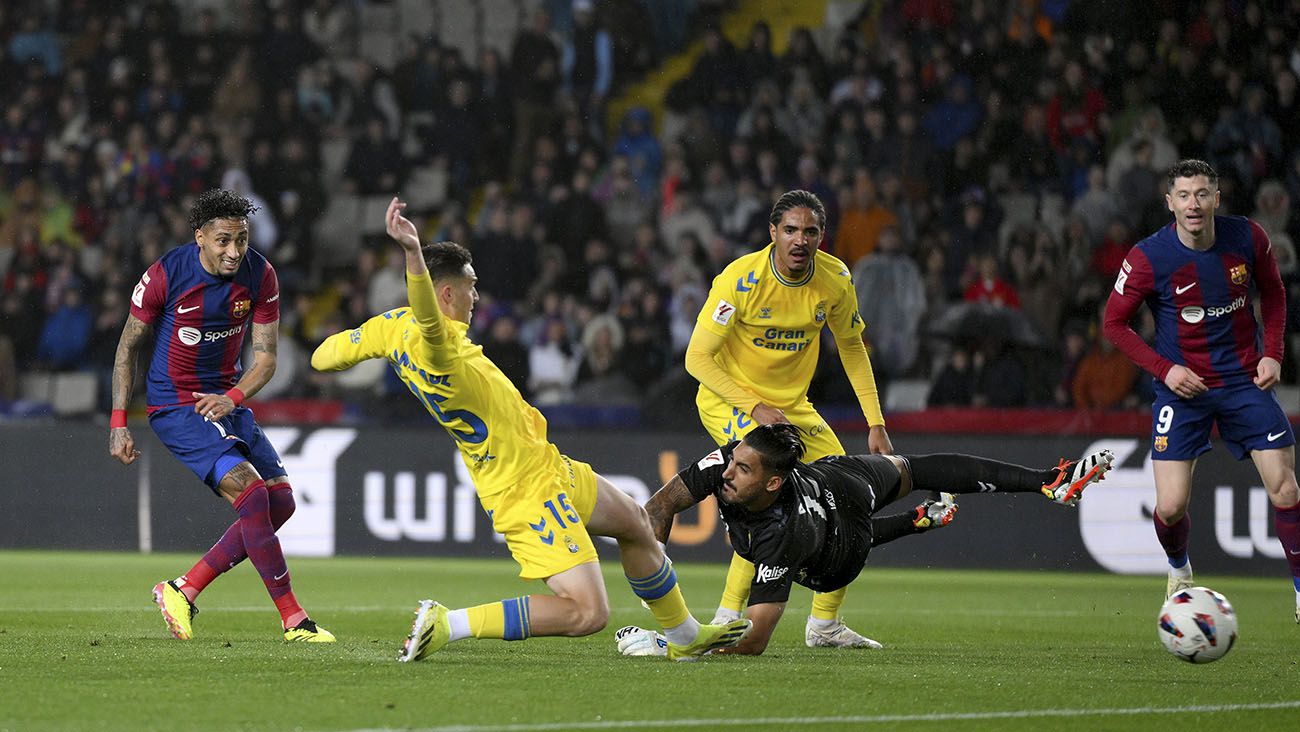 Raphinha's goal against Las Palmas annulled by the VAR