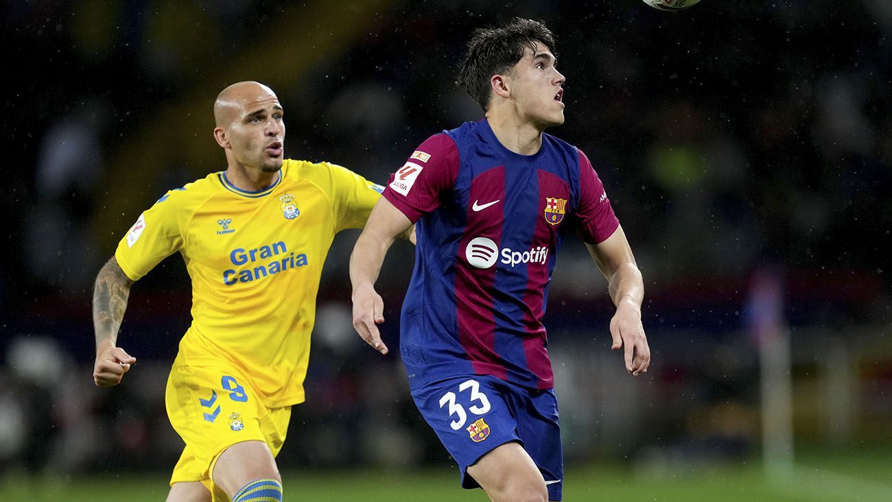 Pau Cubarsí durante el Barça-Las Palmas (1-0)