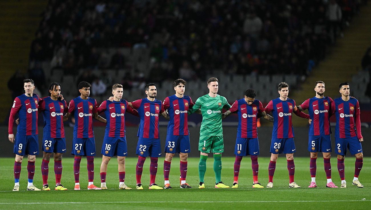 Once del Barça ante Las Palmas en Montjuïc