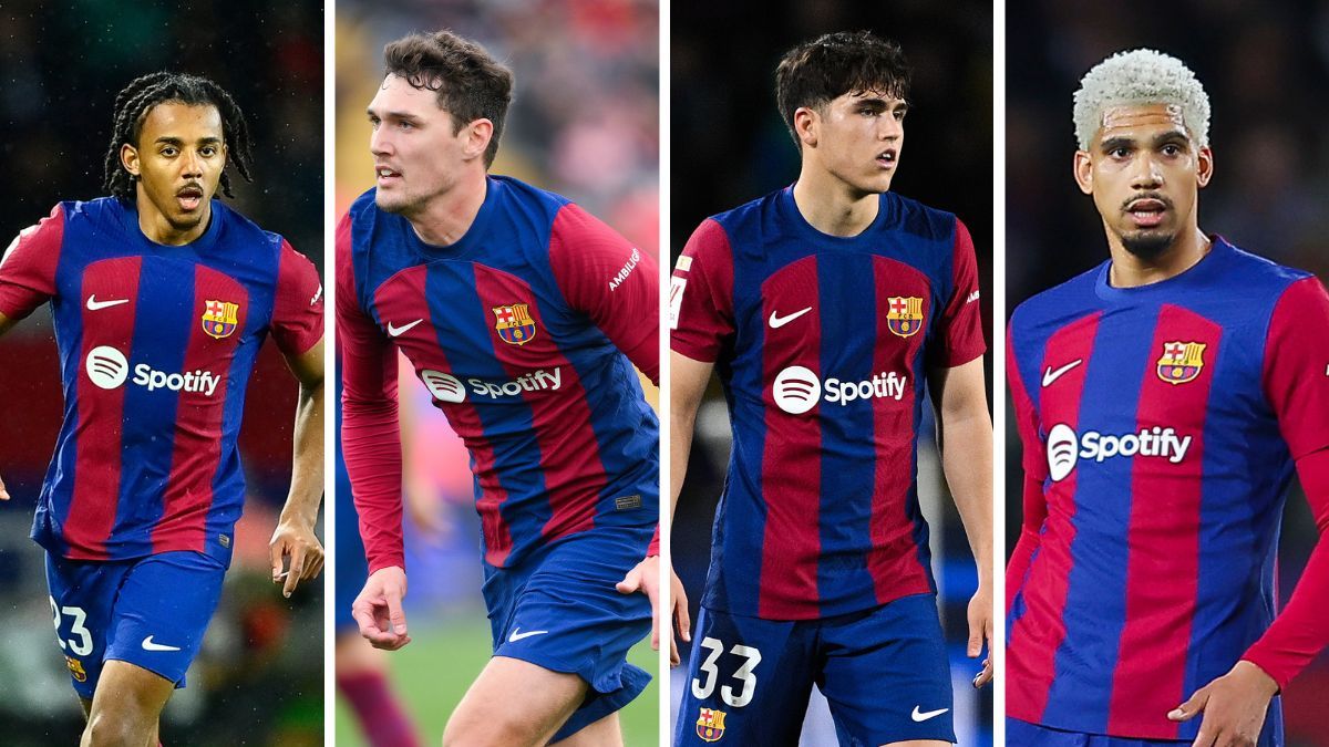 Cuatro de los nueve centrales que tendrá el FC Barcelona en la 24 25